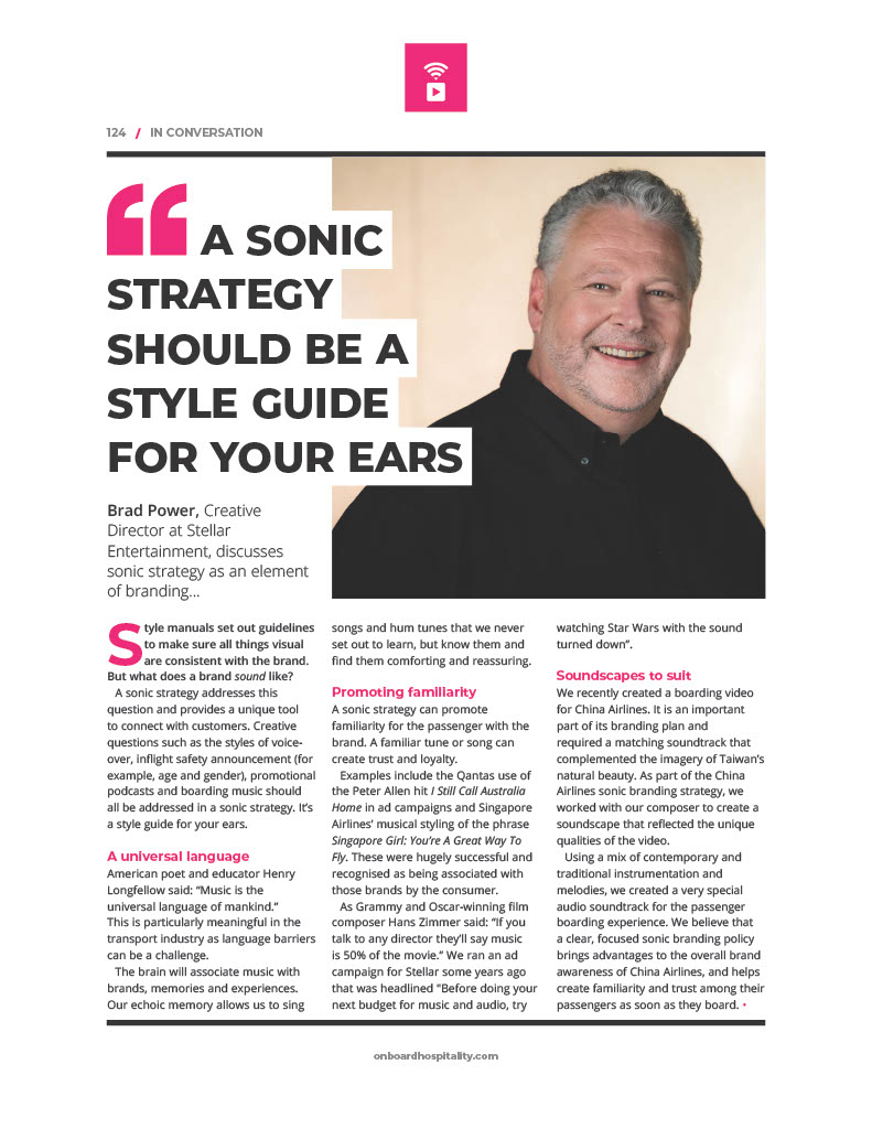 Onboard Hospitality Sonic Strategy Article - page 1